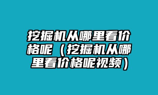 挖掘機從哪里看價格呢（挖掘機從哪里看價格呢視頻）