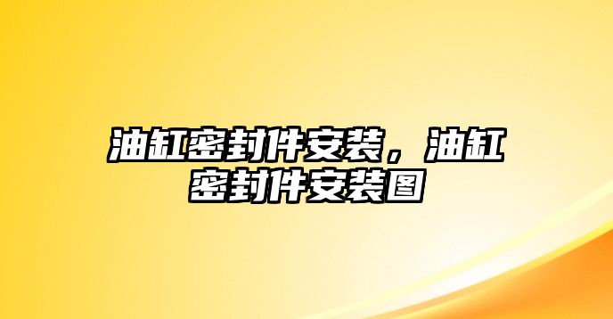 油缸密封件安裝，油缸密封件安裝圖