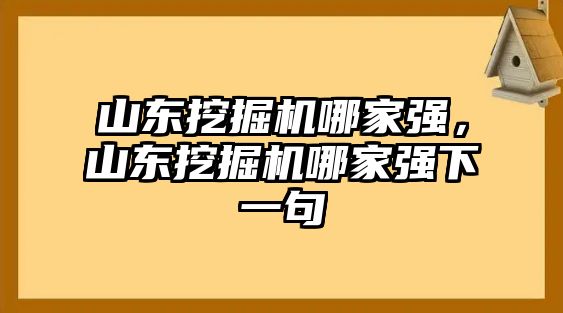 山東挖掘機哪家強，山東挖掘機哪家強下一句