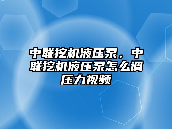 中聯(lián)挖機(jī)液壓泵，中聯(lián)挖機(jī)液壓泵怎么調(diào)壓力視頻