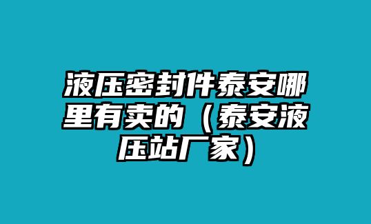 液壓密封件泰安哪里有賣的（泰安液壓站廠家）