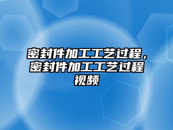 密封件加工工藝過程，密封件加工工藝過程視頻