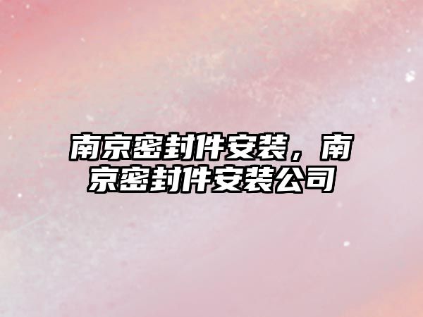 南京密封件安裝，南京密封件安裝公司