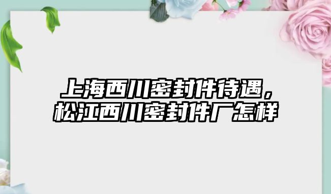 上海西川密封件待遇，松江西川密封件廠怎樣