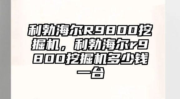 利勃海爾R9800挖掘機，利勃海爾r9800挖掘機多少錢一臺