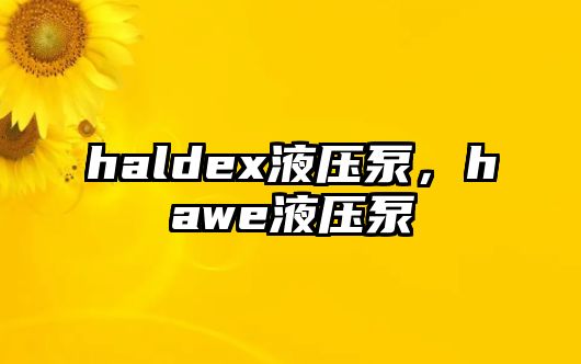 haldex液壓泵，hawe液壓泵