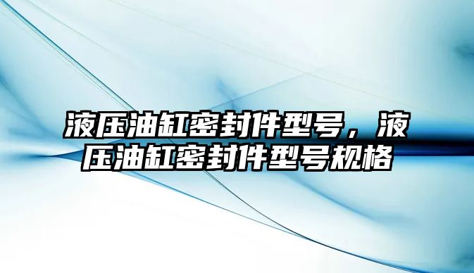 液壓油缸密封件型號，液壓油缸密封件型號規(guī)格