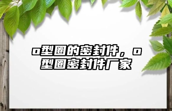 o型圈的密封件，o型圈密封件廠家