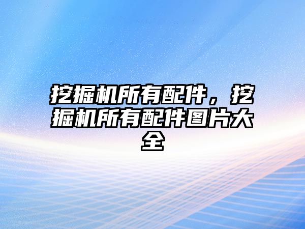 挖掘機所有配件，挖掘機所有配件圖片大全