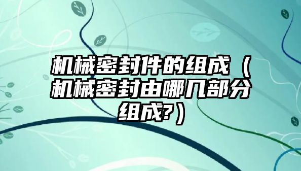 機(jī)械密封件的組成（機(jī)械密封由哪幾部分組成?）