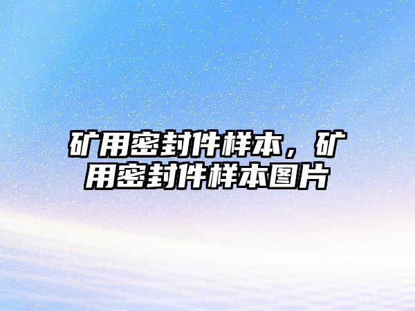 礦用密封件樣本，礦用密封件樣本圖片