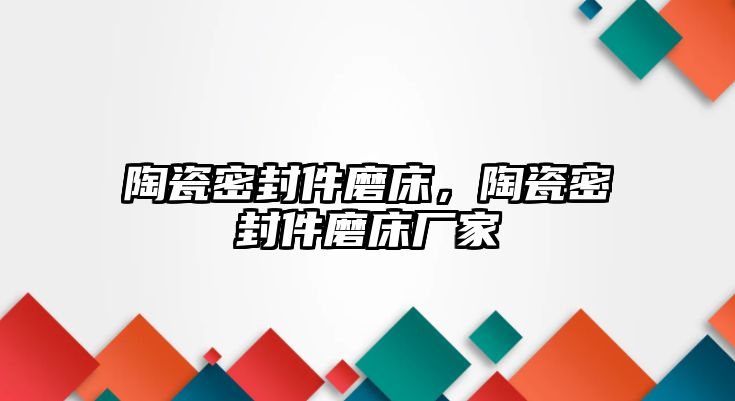 陶瓷密封件磨床，陶瓷密封件磨床廠家