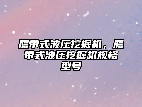 履帶式液壓挖掘機，履帶式液壓挖掘機規(guī)格型號