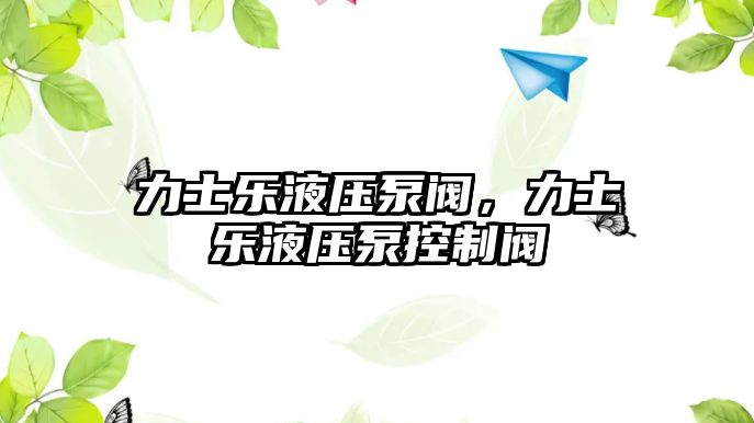 力士樂液壓泵閥，力士樂液壓泵控制閥