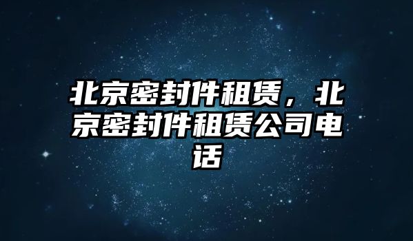 北京密封件租賃，北京密封件租賃公司電話