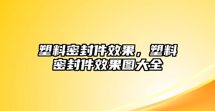 塑料密封件效果，塑料密封件效果圖大全