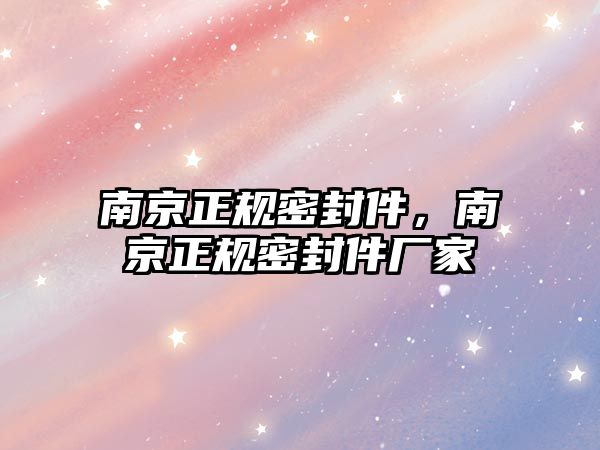 南京正規(guī)密封件，南京正規(guī)密封件廠家