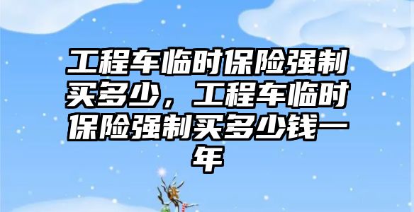 工程車臨時保險強制買多少，工程車臨時保險強制買多少錢一年