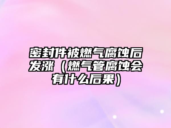 密封件被燃?xì)飧g后發(fā)漲（燃?xì)夤芨g會(huì)有什么后果）