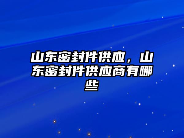 山東密封件供應(yīng)，山東密封件供應(yīng)商有哪些