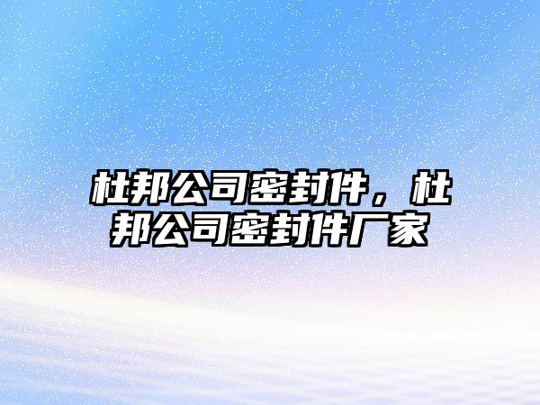 杜邦公司密封件，杜邦公司密封件廠家