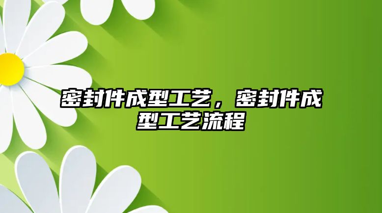 密封件成型工藝，密封件成型工藝流程