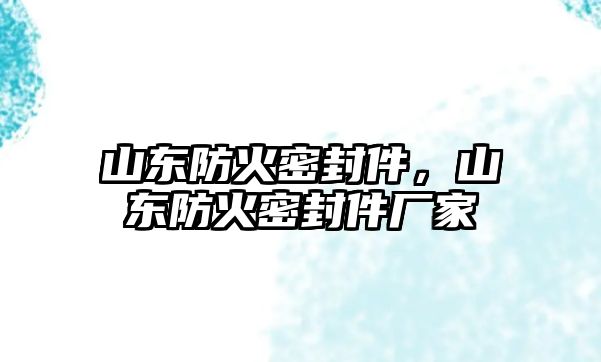 山東防火密封件，山東防火密封件廠家