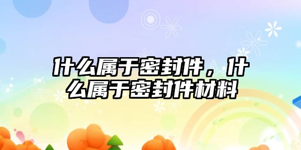 什么屬于密封件，什么屬于密封件材料