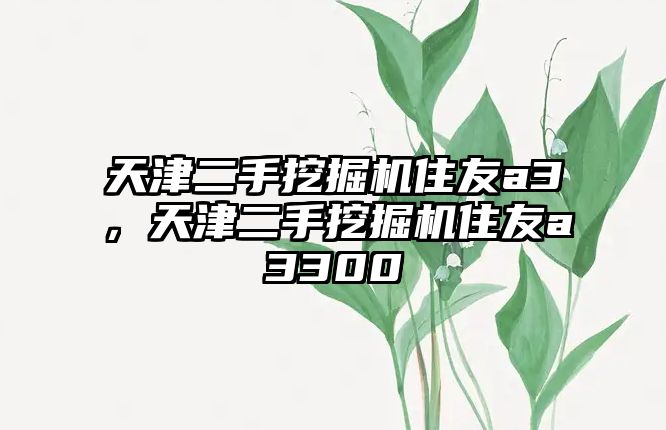 天津二手挖掘機(jī)住友a(bǔ)3，天津二手挖掘機(jī)住友a(bǔ)3300