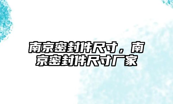 南京密封件尺寸，南京密封件尺寸廠家