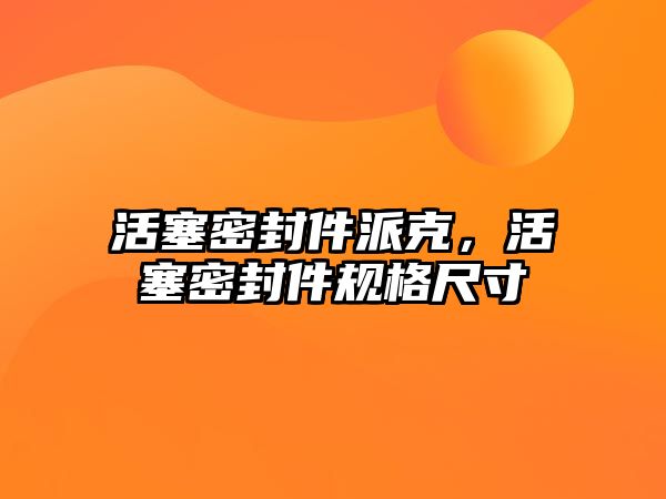 活塞密封件派克，活塞密封件規(guī)格尺寸